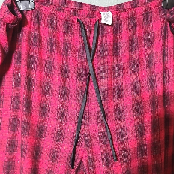 VICTORIA'S SECRET Women's Red Plaid Pajama Pants Drawstring Waist - Size‎ XL - Picture 2 of 7